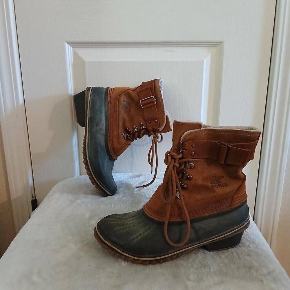 Sorel Winter Fancy Lace II Duck Boots 9 Snow Boots Rain Boots Gorpcore Utility